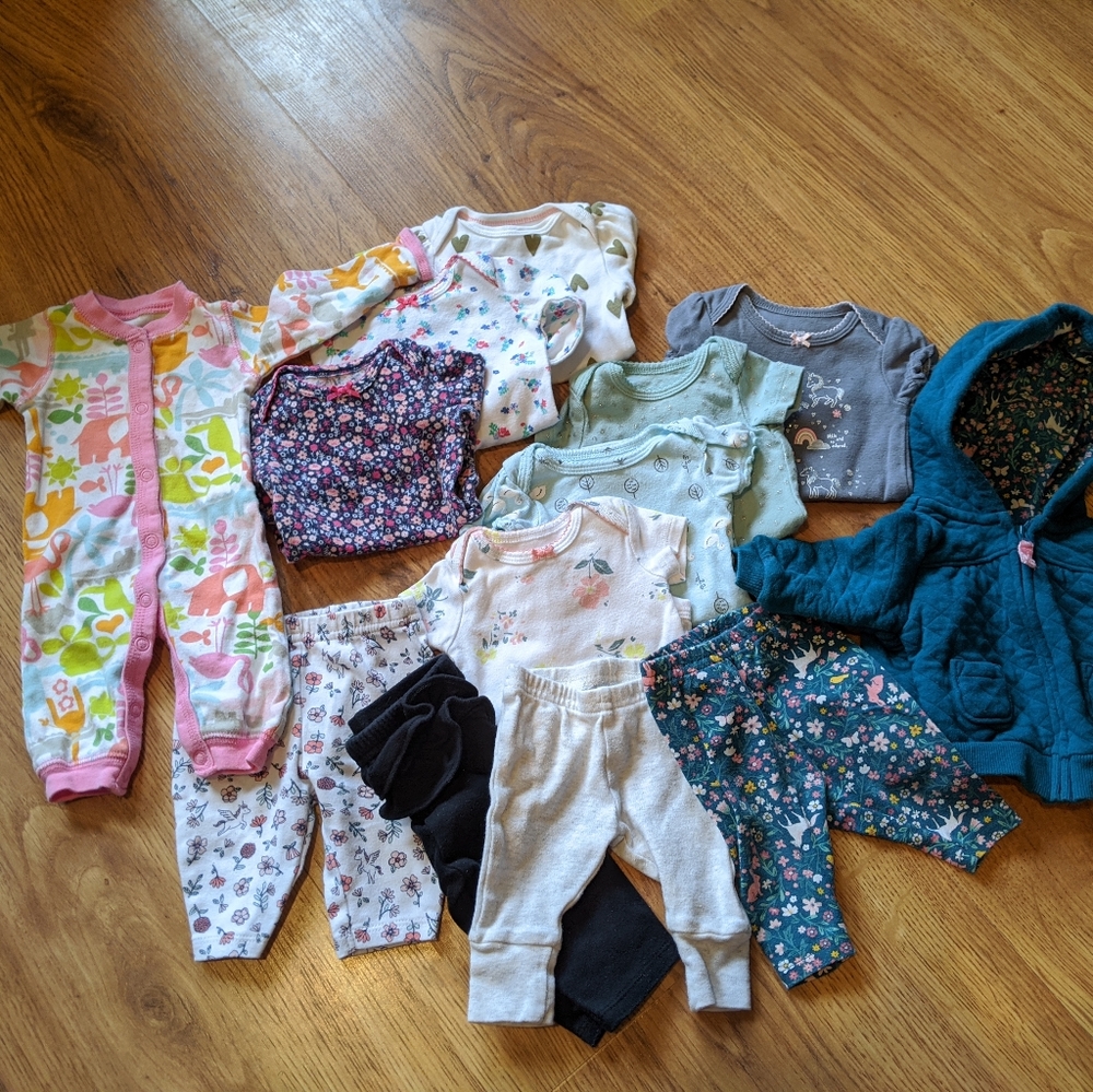 Newborn baby girl bundle lot clothes
